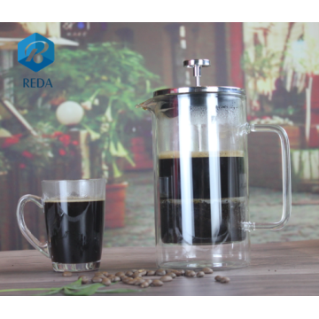 hoge kwaliteit dubbelwandige glazen koffie franse pers